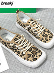 Canvas Shoes Women Trainers Women Square Toe Sneaker Lady Spring Autumn Female Footwear Breathable Sneakers Platform