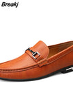 Men Shoes Casual Light Breathable Genuine Leather Shoes Men Flat Men Loafers Slip-on Soft Moccasins Driving Shoes