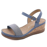 Wedge With Female Sandals Fish Mouth Buckle With Flat Bottom Platform Summer Women's Shoes sandalias de las