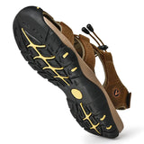 Men Shoes 2023 Genuine Leather Men Sandals Outdoor Male Beach Slippers Man Sandals Plus Size
