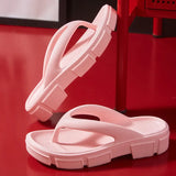 Thick Bottom Platform Flip Flops Women 2022 Summer Soft Sole Clip Toe Slippers Woman Comfy Non Slip Beach Shoes