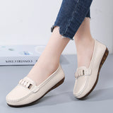 Flats Women Shoes Loafers Genuine Leather Women Flats Slip On Women's Loafers Female Moccasins Shoes Plus