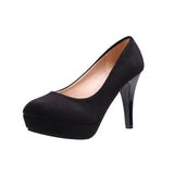 Breakj New Women's Fashion Singles Korean Version Of High Heel Tip Waterproof Table Fine Heel Women's Singles Shoes Professional Wedding Shoes
