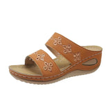 Breakj And Summer New Slope And Slippers Women's Cool Slippers Embroidered Solid Sand Sand Sandals Casual Suture