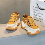 Sneakers Women Trends 2023 High Heels Luxury Designer Flat Shoes Female Thick Bottom Fashion Chunky Elegant Athletic
