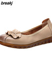 Women PU Leather Shoes Female Flats 2023 Fashion Comfortable non-slip wear-resistant Shoes Womans Flats Mom Leather