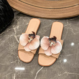New Women's Slippers 2024 Fashion flower Women's Sandals Bathroom Slippers Banquet Party Women's Shoes slides
