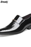 Men Classic Leather Shoes Business Pointed Toe Platform Loafers Work Men Dress Shoes New In Big Size Zapatos De Vestir