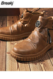High Boots for Men Spring Casual Chelsea Boots for Men Motorcycle Boots Waterproof Rubber Sports Shoes Botines