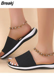 Wedge Slippers Women Shoes 2023 Woman Sandals Mesh Roman Flat Slippers Casual Beach Outdoor Shoes Sandales Plus Size