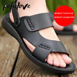 Men's Sandals Summer Thick Bottom Non-Slip Beach Slippers Durable Casual Shoes Zapatos Lightweight PVC
