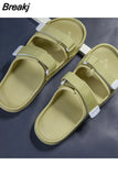 Men Slippers Trend Male Summer New Outdoor Beach Casual Soft Sole Sandals Fashion Women Indoor Home Couple Non-slip