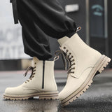 Breakj Martin Boots Male Autumn And Winter Long Tube Overalls Net Red High Street Soft Leather British Yuppie Male Boots