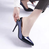 Spring and Autumn Women High Heel Single Shoes Wearing Pointed Solid Color Simple Shallow Mouth Sexy Women's Shoes