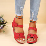 Breakj 2023 Plus Size Casual Fish Mouth Sandal Hot Roman Style Sandals Women Wear Velcro