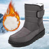 Platform Waterproof Snow Boots Women 2022 Winter Thick Plush Ankle Boots Woman Non Slip Warm Cotton Padded Shoes