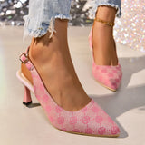Designer High Heels Sandals Women 2024 Summer Pointed Toe Ankle Straps Pumps Woman Plus Size 42 Thin Heeled Party