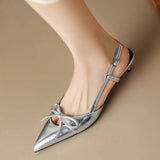 New 2024 Summer French Bow With A Long, Silver Solid Color
