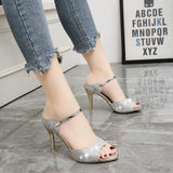 Sexy High-Heeled Women's Sandals And Slippers With Fashionable Fish Mouth And Fine Heels Nightclub Sandals Size