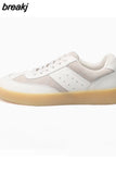 Women Sneakers Ins Fashion Lace Up Flats Shoes For Woman 2023 Spring Platform Casual Daily Lady Footwear Size
