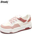 Women's Sports Shoes Sneakers Low Top Tennis Female Fashion Trainers Woman White Green Ladies Baskets Lace Up Platform