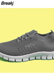 mesh breathable slip-on flat tennis casual shoes walking shoes plus size sports shoes ladies vulcanized shoes