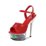 Breakj Patent Leather 15Cm High Heels Heel Water Diamond Platform Hate Day High