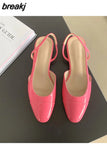 Elegant Mixed Color Slingback Sandals Women Elastic Band Back Strap Flat Ballet New Design Shoes Brand Mule Office
