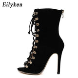 Sexy Chains Rope Sandals Strappy High Heel Gladiator Sandals Women Lace Up Ankle Strap Women Shoes Dress Shoes