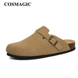 2023 New Buckle Cork Slipper Casual Women Solid Color Beach Outside Non-slip Closed Toe