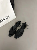Summer Flat Heel Women Sandal Fashion New Brand Gold Narrow Band Ladies Slingback Shoes Ankle Srtrap Dress