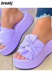 Women Sandals Slip On Heels Sandals Women Summer 2023 Platform Sandals Summer Footwear Outdoor Slippers Summer Shoes For