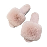 Slippers 2025 Long-Haired Slippers Women Wear Hairy Slippers Flat-Bottomed Autumn And