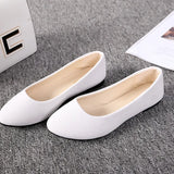 Spring Autumn Women Shoes Flock Flats Comfortable Flat Shoes Women Flats Loafers Shallow Slip on Shoes Red Black Plus