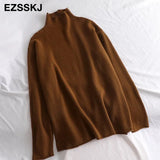 Sweater Women Pullover Casual Turtleneck Long Sleeve chic loose 2021 Knit Sweater Female Jumpers soft