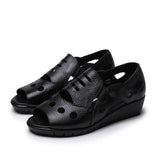 Gladiator Rome Casual Sandals Women Shoes Sandalia Feminina Genuine Leather Wedge Heel Comfort Sandals