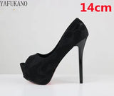 Silk Embroidered Flower Peep Toe High Heels 2023 New Stiletto Platform Wedding Banquet Dress 14Cm Sexy Ladies