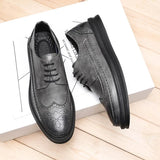 Shoes Fashion Brogue Men Leather Formal Dress Shoes Man Comfortable Office Party