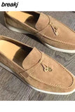 Real Leather Women Flats Shoes 2023 Spring Fashion Loafers Casual Shoes For Woman Daily Office Lady Footwear Size