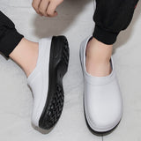 Quality Chef Shoes Non-slip Waterproof Oil-Proof Kitchen Cook Flat Working Shoes Hotel Restaurant Clogs Men Slippers