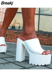 Heels 14cm High Heels Platform Shoes Women Sandals Summer 2023 Female Shoes Casual Platform Slippers Gladiator