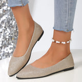 Fashion Slip on Loafers Breathable Summer Ballet Shallow Flats Women Soft Bottom Pointed Toe Boat Shoes Plus Size