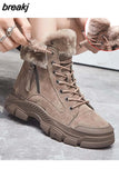 Snow Boots Women Heels Sports Winter Shoes Woman Booties Chunky Ankle Boot Female Elegant Platform Shoes for Women