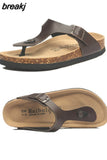 New Beach Cork Flip Flops Slippers 2023 Casual Summer Women Mixed Color Print Unisex Slip on Slides