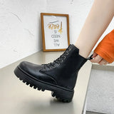 Ankle Boots Flat Heel Shoes Women Lace Up Winter Autumn Shoes Daily Short Boots Woman Footwear Size 35-40