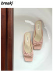 Brand Bow Knot Slippers Women Flat Heels Slide 2023 Summer Sandal Beach Vacation Flip Flops Casual Shoes Sandalias