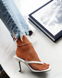 New High-heeled Shoes Heel Large Square Head Solid Color Pinch Toe Women's Shoes High Heel Women's Sandals Shoe for