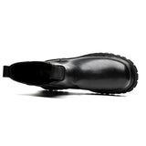 Breakj 2024 New Youth Round Head Trend High Help Middle Tube Thick Bottom Set Foot Men's Thick Bottom Martin Boots