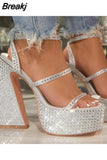 Sandals Woman Shoes Dropship 2023 Summer Brand New Great Quality Crystal Bling Sexy Woman Shoes Sandals Walking