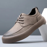 Men Casual Shoes lace up fashion Genuine Leather Board Shoes outdoor Shoes Zapatos Casuales Hombres handmade oxfords Men
